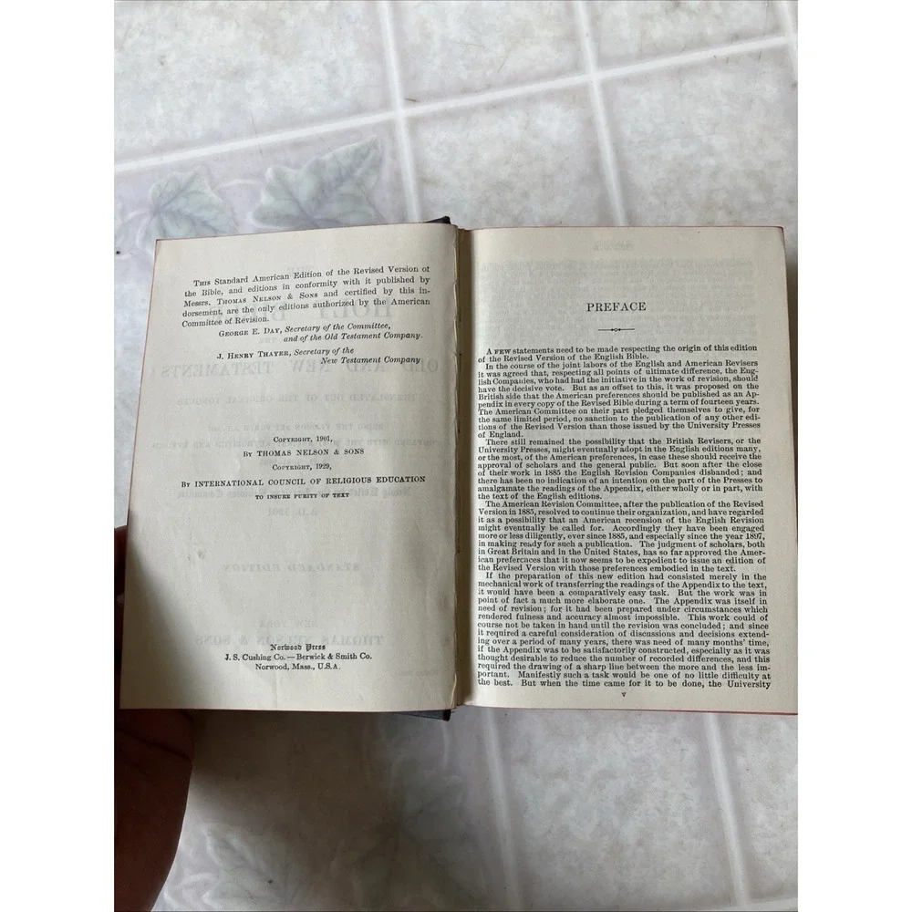 Holy Bible 1901 American Standard Edition Thomas Nelson hardcover 6X4 small size